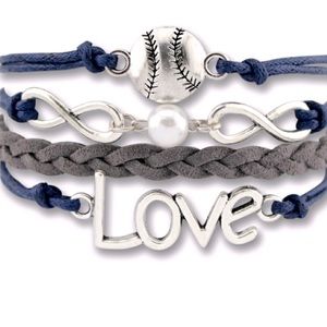 New baseball bracelet with charms